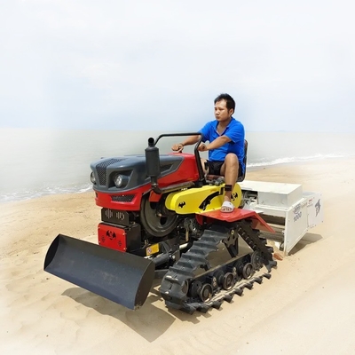 सुंदर समुद्र तट रेत क्लीनर ट्रैक्टर 60HP उत्कृष्ट रेत और मिट्टी सफाई परिणाम के लिए